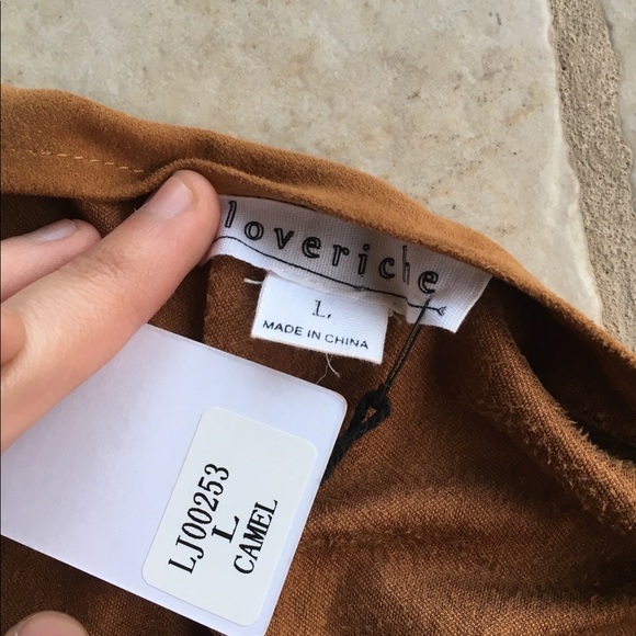 CAMEL BOHEMIAN KNEE LENGTH FRINGE JACKET - Picture 5 of 5